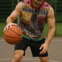 Kenya Safari Christmas Sleeveless Hoodie Black Santa Riding Rhinoceros - Heri ya Krismasi - Wonder Print Shop