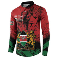 Kenya Independence Day Button Sweatshirt 61st Anniversary - Coat Of Arms - Wonder Print Shop