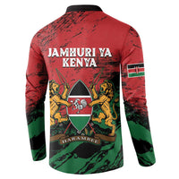 Kenya Independence Day Button Sweatshirt 61st Anniversary - Coat Of Arms - Wonder Print Shop