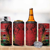 Kenya Independence Day 4 in 1 Can Cooler Tumbler 61st Anniversary - Coat Of Arms - Wonder Print Shop