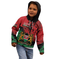Kenya Independence Day Kid Hoodie 61st Anniversary - Coat Of Arms - Wonder Print Shop