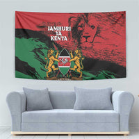 Kenya Independence Day Tapestry 61st Anniversary - Coat Of Arms - Wonder Print Shop