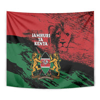 Kenya Independence Day Tapestry 61st Anniversary - Coat Of Arms - Wonder Print Shop