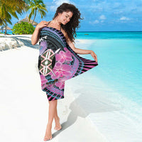 Personalised Kenya Lilac Breasted Roller Sarong Mix Maasai Shield With Orchid Flower - Wonder Print Shop