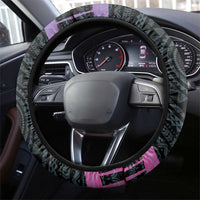 Kenya Lilac Breasted Roller Steering Wheel Cover Mix Maasai Shield With Orchid Flower - Wonder Print Shop