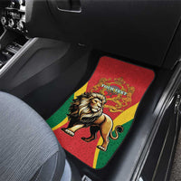Personalised Morocco Proclamation Day Car Mats Barbary Lion Mix Islamic Pattern - Wonder Print Shop