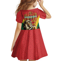 Personalised Morocco Proclamation Day Family Matching Summer Maxi Dress and Hawaiian Shirt Barbary Lion Mix Islamic Pattern - Wonder Print Shop