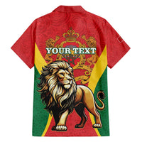 Personalised Morocco Proclamation Day Family Matching Summer Maxi Dress and Hawaiian Shirt Barbary Lion Mix Islamic Pattern - Wonder Print Shop