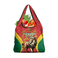 Personalised Morocco Proclamation Day Grocery Bag Barbary Lion Mix Islamic Pattern