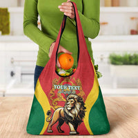 Personalised Morocco Proclamation Day Grocery Bag Barbary Lion Mix Islamic Pattern