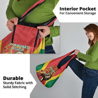 Personalised Morocco Proclamation Day Grocery Bag Barbary Lion Mix Islamic Pattern