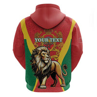 Personalised Morocco Proclamation Day Hoodie Barbary Lion Mix Islamic Pattern - Wonder Print Shop