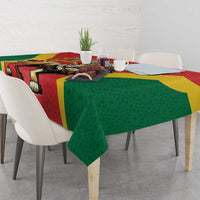 Personalised Morocco Proclamation Day Tablecloth Barbary Lion Mix Islamic Pattern - Wonder Print Shop