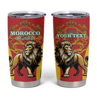 Personalised Morocco Proclamation Day Tumbler Cup Barbary Lion Mix Islamic Pattern - Wonder Print Shop