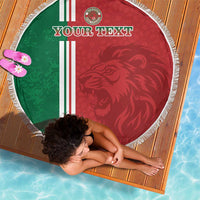 Custom Morocco Football Beach Blanket Go Atlas Lions - Wonder Print Shop