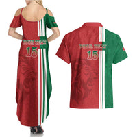 Custom Morocco Football Couples Matching Summer Maxi Dress and Hawaiian Shirt Go Atlas Lions - Wonder Print Shop