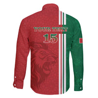 Custom Morocco Football Family Matching Long Sleeve Bodycon Dress and Hawaiian Shirt Go Atlas Lions - Wonder Print Shop