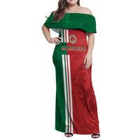Custom Morocco Football Family Matching Off Shoulder Maxi Dress and Hawaiian Shirt Go Atlas Lions - Wonder Print Shop