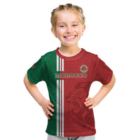 Custom Morocco Football Kid T Shirt Go Atlas Lions - Wonder Print Shop