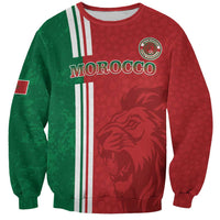 Custom Morocco Football Sweatshirt Go Atlas Lions - Wonder Print Shop