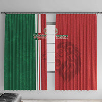 Custom Morocco Football Window Curtain Go Atlas Lions - Wonder Print Shop