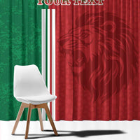 Custom Morocco Football Window Curtain Go Atlas Lions - Wonder Print Shop