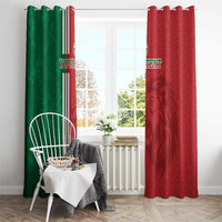 Custom Morocco Football Window Curtain Go Atlas Lions - Wonder Print Shop