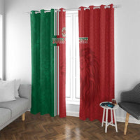 Custom Morocco Football Window Curtain Go Atlas Lions - Wonder Print Shop