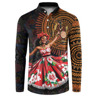 Sega Traditional Dance Button Sweatshirt Paisley Mix African Pattern