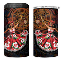 Sega Traditional Dance 4 in 1 Can Cooler Tumbler Paisley Mix African Pattern