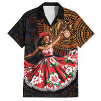 Sega Traditional Dance Family Matching Off Shoulder Short Dress and Hawaiian Shirt Paisley Mix African Pattern