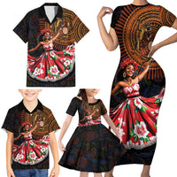 Sega Traditional Dance Family Matching Short Sleeve Bodycon Dress and Hawaiian Shirt Paisley Mix African Pattern
