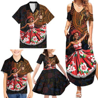 Sega Traditional Dance Family Matching Summer Maxi Dress and Hawaiian Shirt Paisley Mix African Pattern