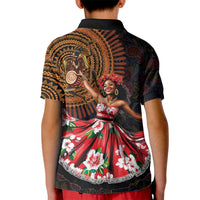 Sega Traditional Dance Kid Polo Shirt Paisley Mix African Pattern