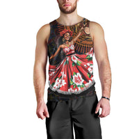 Sega Traditional Dance Men Tank Top Paisley Mix African Pattern