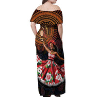 Sega Traditional Dance Off Shoulder Maxi Dress Paisley Mix African Pattern