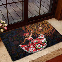 Sega Traditional Dance Rubber Doormat Paisley Mix African Pattern - Wonder Print Shop