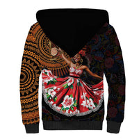 Sega Traditional Dance Sherpa Hoodie Paisley Mix African Pattern - Wonder Print Shop