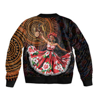 Sega Traditional Dance Sleeve Zip Bomber Jacket Paisley Mix African Pattern - Wonder Print Shop