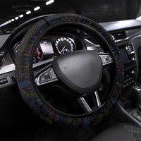 Sega Traditional Dance Steering Wheel Cover Paisley Mix African Pattern - Wonder Print Shop