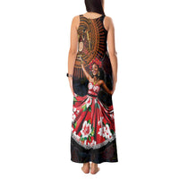 Sega Traditional Dance Tank Maxi Dress Paisley Mix African Pattern - Wonder Print Shop