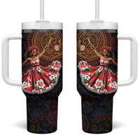 Sega Traditional Dance Tumbler With Handle Paisley Mix African Pattern - Wonder Print Shop