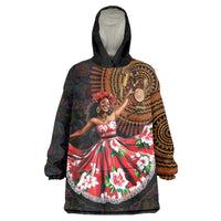 Sega Traditional Dance Wearable Blanket Hoodie Paisley Mix African Pattern - Wonder Print Shop