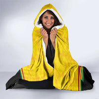 Ghana Independence Day Hooded Blanket Coat Of Arms With Kente Pattern