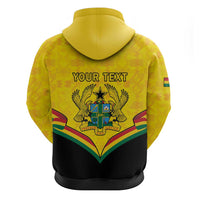 Personalised Ghana Independence Day Hoodie Coat Of Arms With Kente Pattern
