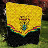 Ghana Independence Day Quilt Coat Of Arms With Kente Pattern - Wonder Print Shop