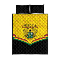 Ghana Independence Day Quilt Bed Set Coat Of Arms With Kente Pattern - Wonder Print Shop