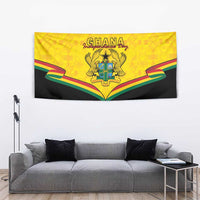 Ghana Independence Day Tapestry Coat Of Arms With Kente Pattern - Wonder Print Shop