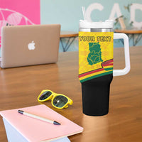 Personalised Ghana Independence Day Tumbler With Handle Coat Of Arms With Kente Pattern - Wonder Print Shop