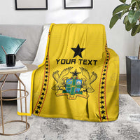 Custom Ghana Football Blanket Go Black Stars